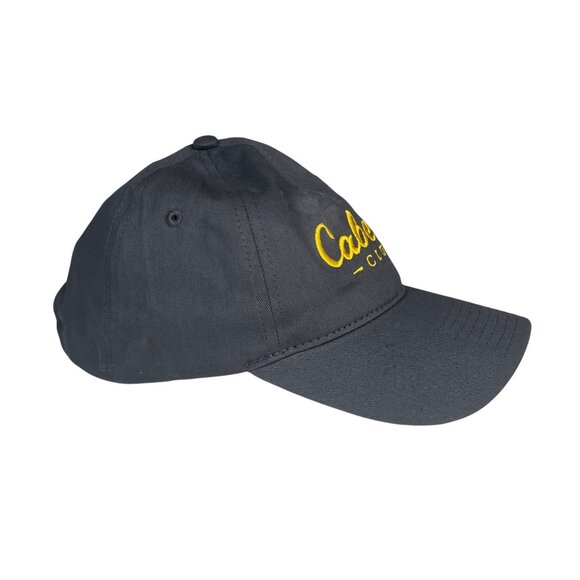 Cabelas Club Adjustable Baseball Cap Gray Yellow Embroidered Logo - Picture 2 of 7